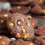 double chocolate reese's pieces cookies