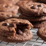 triple chocolate cranberry cookies