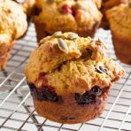 pumpkin muffins with cranberries and chocolate pumpkin muffins with cranberries and chocolate