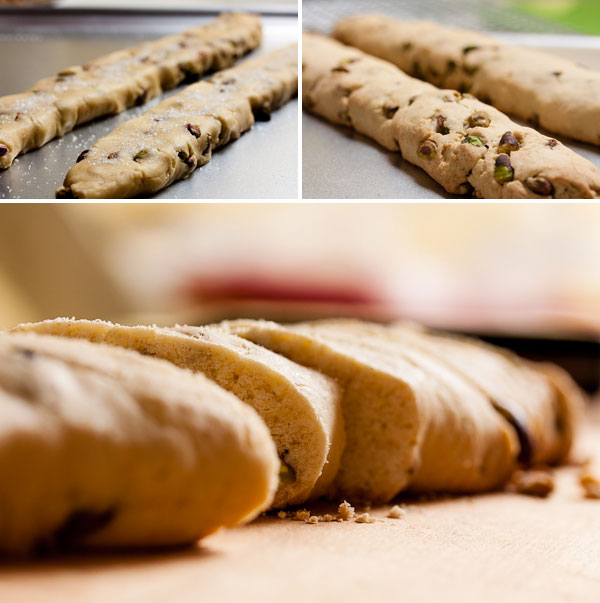 Crispy lemon pistachio biscotti, flavoured with fresh lemon zest and studded with toasted pistachios. I could eat the whole batch by myself!