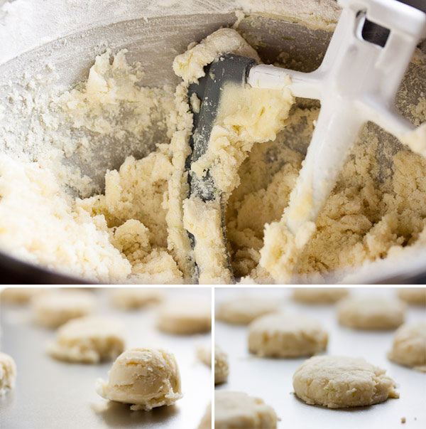 Shortbread-based lime cookies with a really fresh flavour. There's lime zest in every component of this cookie. A very summery cookie.