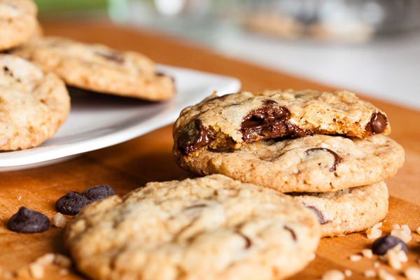 dark chocolate toffee cookies