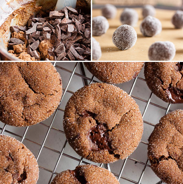 Chewy chocolate gingerbread cookies, made with fresh grated ginger and loaded with chunks of dark chocolate. This cookie packs a punch of flavour.