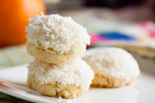 coconut orange butter cookies