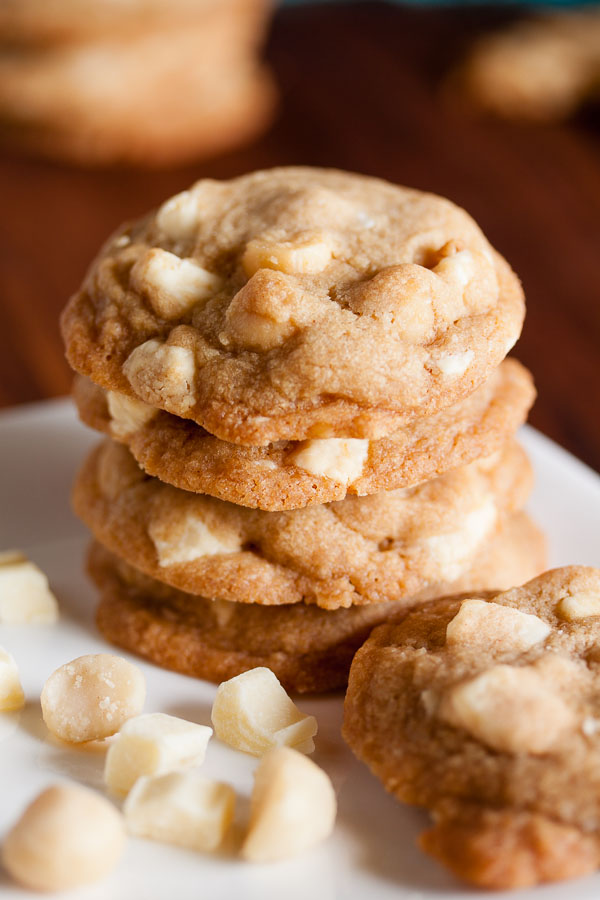 brown butter white chocolate macadamia cookies