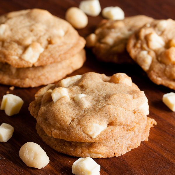 brown butter white chocolate macadamia cookies