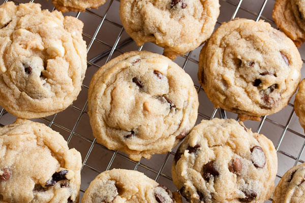 triple chocolate chip cookies