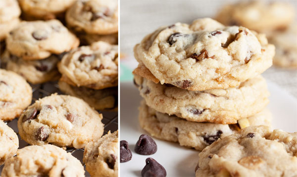 triple chocolate chip cookies