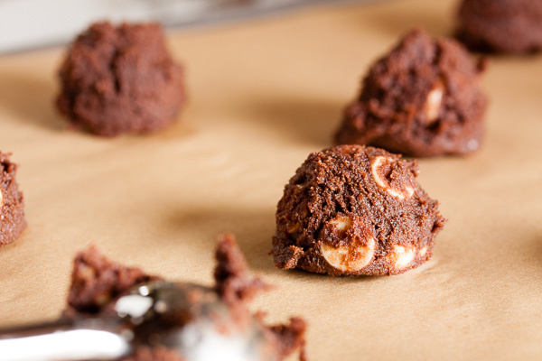 chocolate espresso white chocolate chip cookies