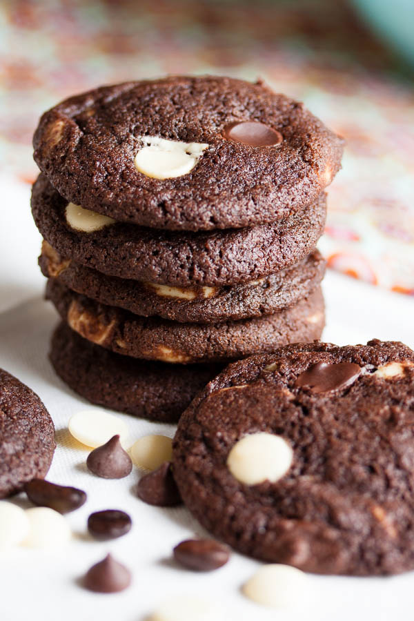 chocolate espresso white chocolate chip cookies