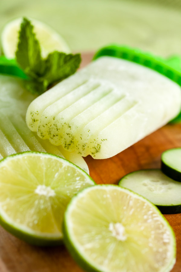 Lime Cucumber Mint Popsicles – some of the summer's freshest flavours combine for a perfectly refreshing treat.