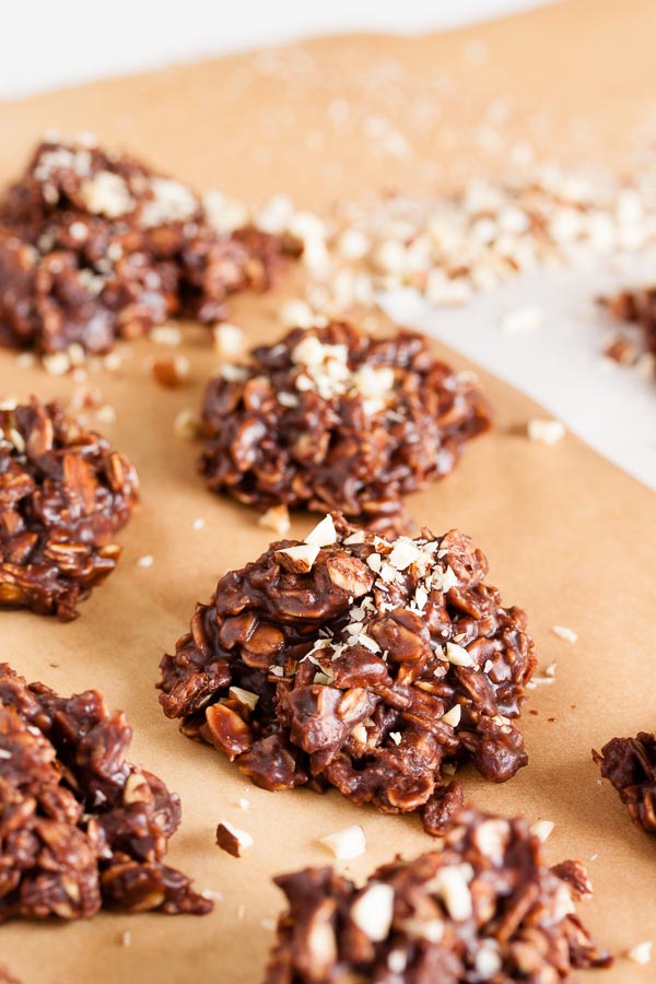 Nutella No-Bake Cookies – dense and fudgy. A perfect treat for when it's too hot to bake!