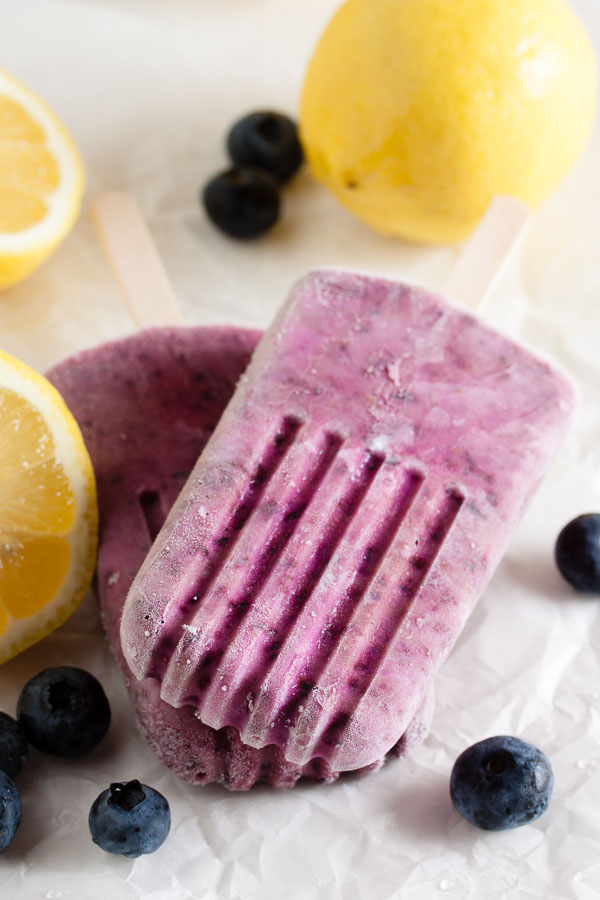 Blueberry Lemon Yogurt Popsicles – sweet and tart, creamy and refreshing – flavours that were meant to be together.