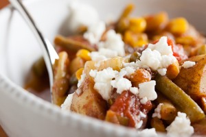 Mexican Vegetable Stew – loaded with beautiful fresh vegetables, this slightly spicy stew is hearty and filling, but not too heavy. It's one of my absolute favourites that I make again and again.