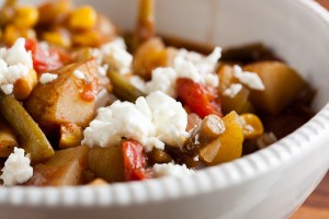 Mexican Vegetable Stew – loaded with beautiful fresh vegetables, this slightly spicy stew is hearty and filling, but not too heavy. It's one of my absolute favourites that I make again and again.