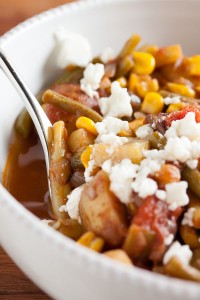 Mexican Vegetable Stew – loaded with beautiful fresh vegetables, this slightly spicy stew is hearty and filling, but not too heavy. It's one of my absolute favourites that I make again and again.