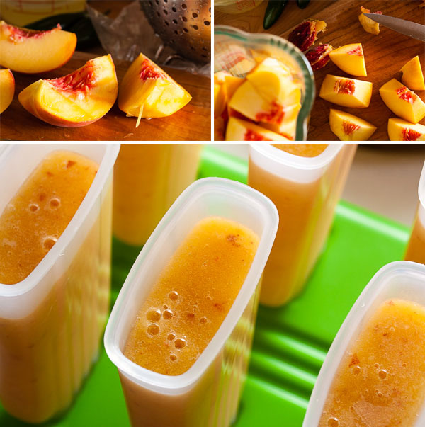 Peach Jalapeño Popsicles – a sweet treat with a bit of heat is a beautiful thing.