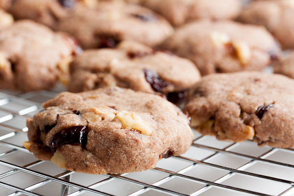 mocha walnut cherry cookies