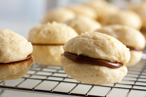 Alfajores – these cookies are a twist on traditional alfajores, combining sweet, caramelly dulce de leche sandwiched between two soft, cake-y cookies with a hint of orange.