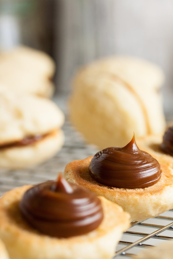 Alfajores – these cookies are a twist on traditional alfajores, combining sweet, caramelly dulce de leche sandwiched between two soft, cake-y cookies with a hint of orange.