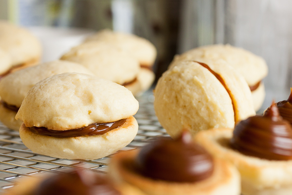 Alfajores – these cookies are a twist on traditional alfajores, combining sweet, caramelly dulce de leche sandwiched between two soft, cake-y cookies with a hint of orange.