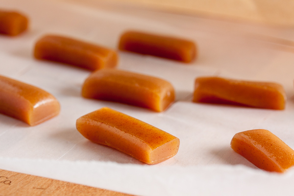 Apple Cider Caramels – rich with the flavours of autumn – fresh, crisp apples, cinnamon and caramel.