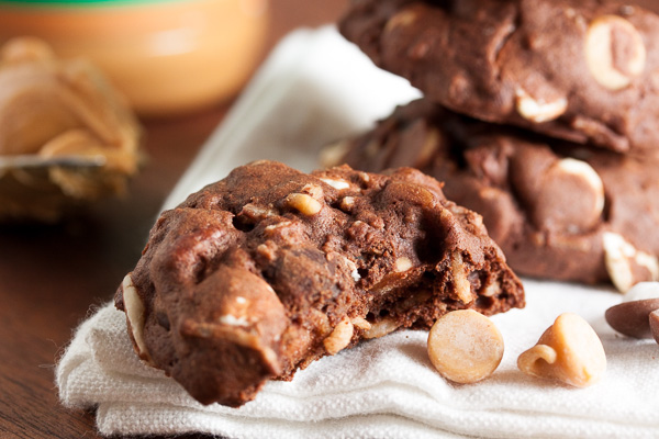These dense, fudgy Kitchen Sink Cookies really have everything – chocolate, peanut butter, more chocolate, espresso, plus toasted coconut and pecans. My favourite cookie so far!