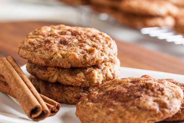 Oatmeal Snickerdoodles – combining dense, chewy oatmeal cookies with all the cinnamon goodness of a snickerdoodle!