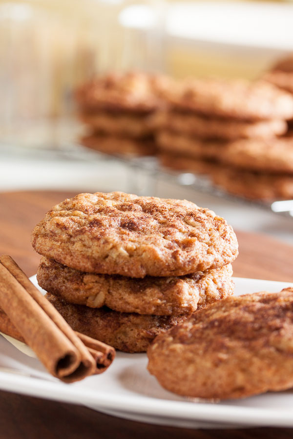 Oatmeal Snickerdoodles – combining dense, chewy oatmeal cookies with all the cinnamon goodness of a snickerdoodle!