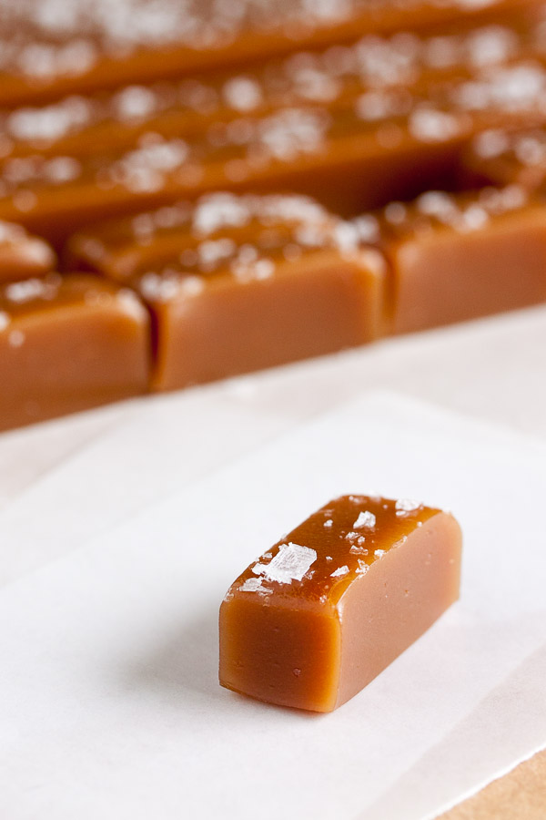Sweet and soft Chai Tea Caramels, with the classic masala chai flavours of ginger, cardamom, star anise, cloves and cinnamon.