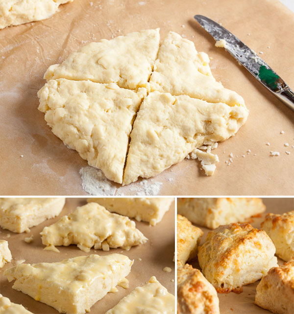 These Cheese Scones are slightly crusty on the outside, and flaky and tender and incredibly buttery on the inside.