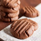 Soft and tender Chocolate Peanut Butter Cookies, made with melted chocolate right in the dough.