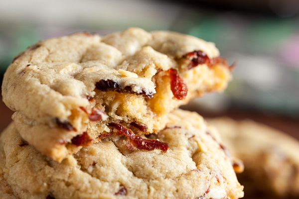 Sour Cherry White Chocolate Chunk Cookies marry slivers of tart sour cherries with sweet white chocolate and crunchy toasted almonds.