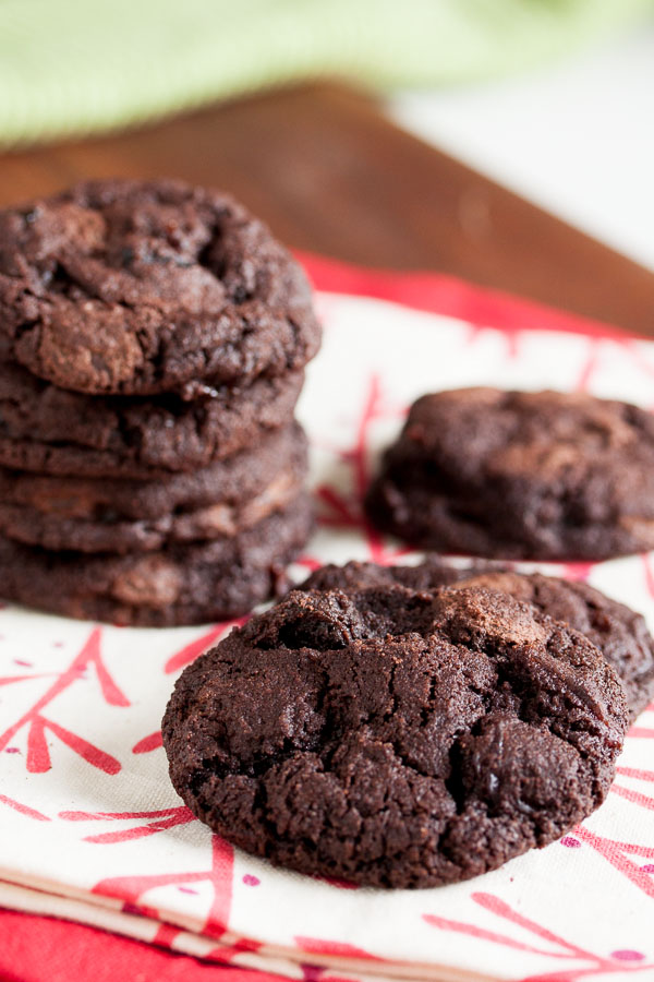 Dark Chocolate Sour Cherry Cookies – soft, dense, and oh-so-chocolate-y, with bursts of tart cherry throughout.
