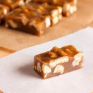 Spiced Maple Walnut Caramels, with the richly layered flavours of cinnamon, nutmeg and cloves, plus of course maple syrup and walnuts.