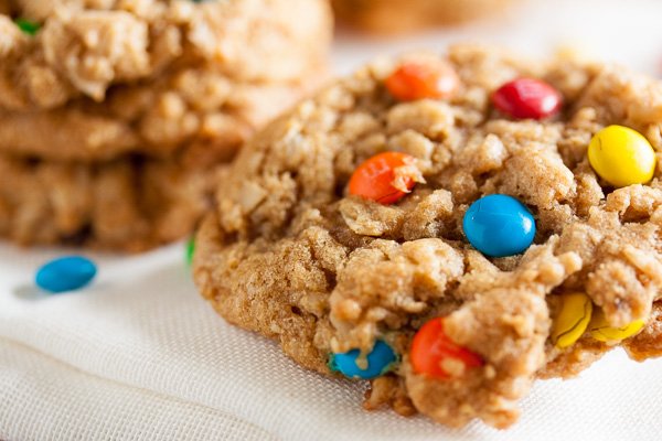 peanut butter oatmeal monster cookies