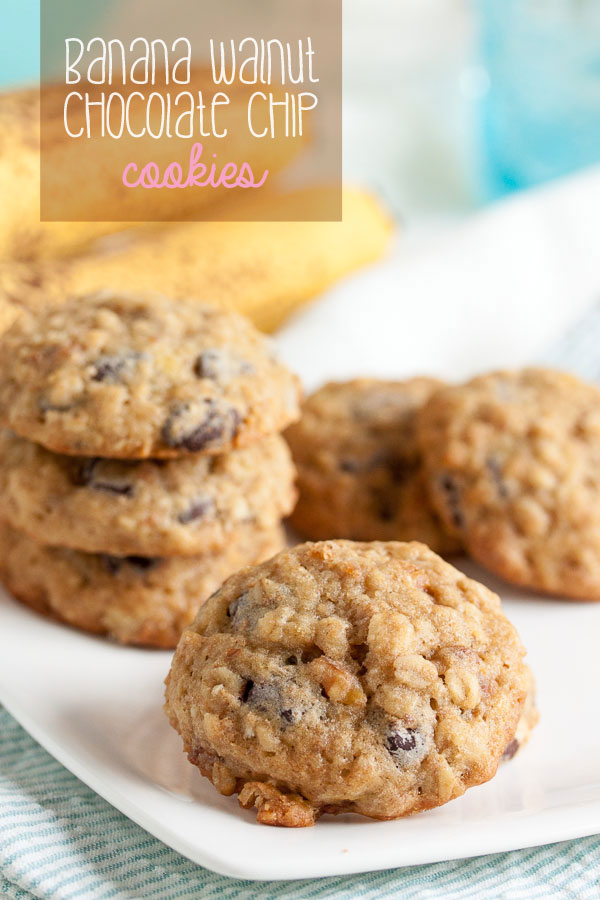 Banana Walnut Chocolate Chip Cookies