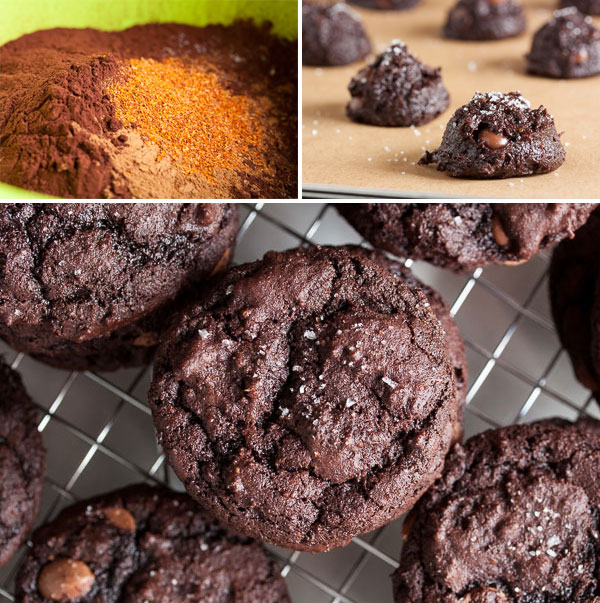 These Chocolate Diablo Cookies are dense and incredibly chocolate-y, with heat from fresh ginger and cayenne pepper contrasted by sweet milk chocolate.