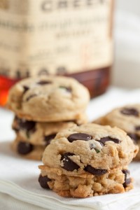 Made with browned butter, Kentucky bourbon, and fresh tarragon, these soft and gooey Bourbon Chocolate Chip Cookies have a great, rich flavour.