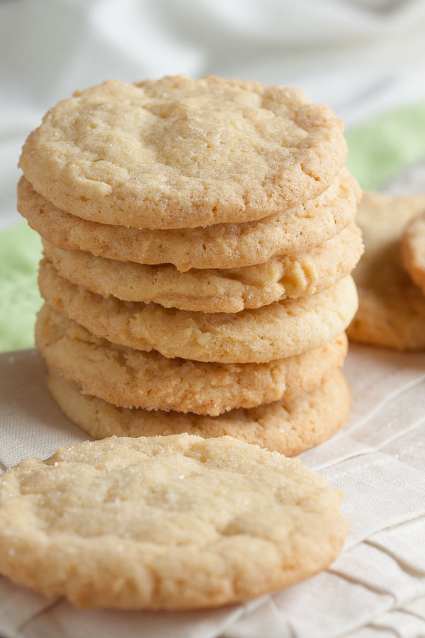 These old-fashioned sugar cookies are soft and chewy with a lovely crispy exterior, and great lemon flavour.