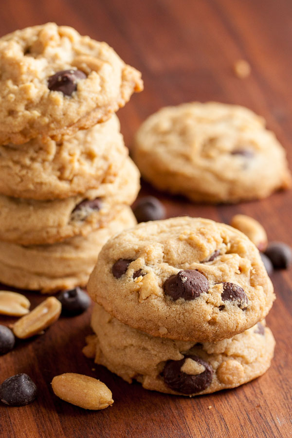 Triple Play Peanut Butter Cookies – with peanut butter, peanut butter chips, and chopped peanuts. AND chocolate chips.