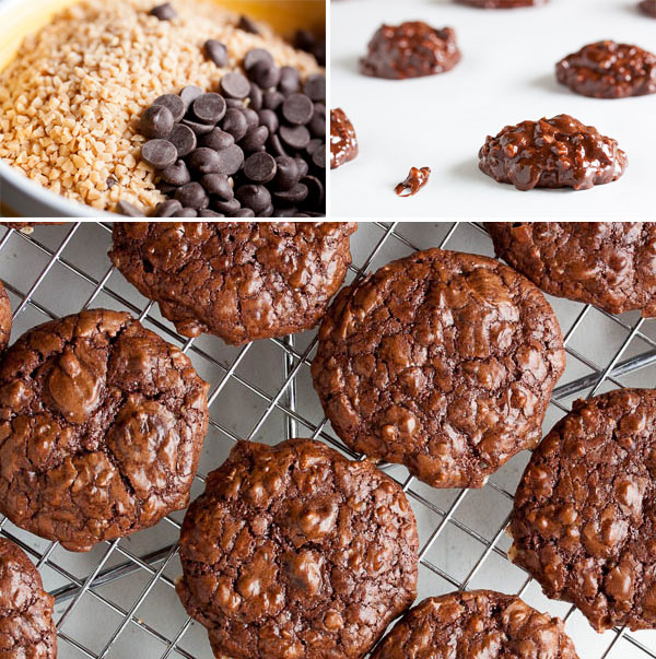 Chocolate Toffee Cookies – soft & chewy, dense and chocolatey, with lots of chocolate chips and bits of sweet toffee throughout.