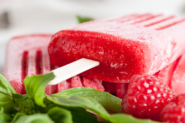 raspberry basil popsicles