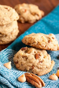 Butterscotch Sundae Cookies – Soft and chewy, sweet and butterscotch-y, with a hint of salt from the pecans. And an aroma to die for.