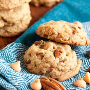 Butterscotch Sundae Cookies – Soft and chewy, sweet and butterscotch-y, with a hint of salt from the pecans. And an aroma to die for.