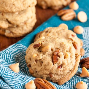 Butterscotch Sundae Cookies – Soft and chewy, sweet and butterscotch-y, with a hint of salt from the pecans. And an aroma to die for.