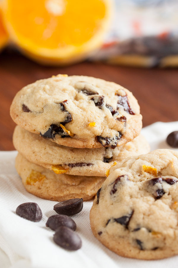 These Orange Cookies with Cherries and Chocolate Chips are incredibly soft and flavourful.