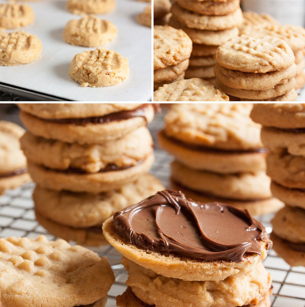 Peanut Butter Cookie Cups with Nutella or Jam Filling Recipe