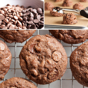 Soft and chewy Mocha Latte Cookies – a perfect combination of the flavours of coffee and rich chocolate, with both milk and dark chocolate chips.