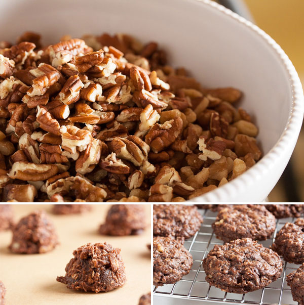 Chocolate Chip Chocolate Oatmeal Cookies with crunchy walnuts – this is a great cookie jar cookie!
